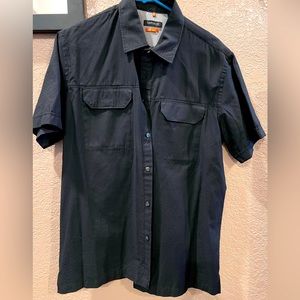 Van Heusen black short sleeved button down